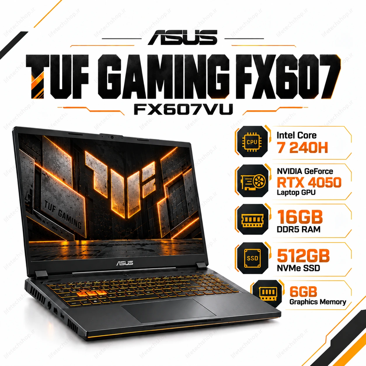 لپ تاپ ایسوس FX607VU Core 7 240H RTX 4050
