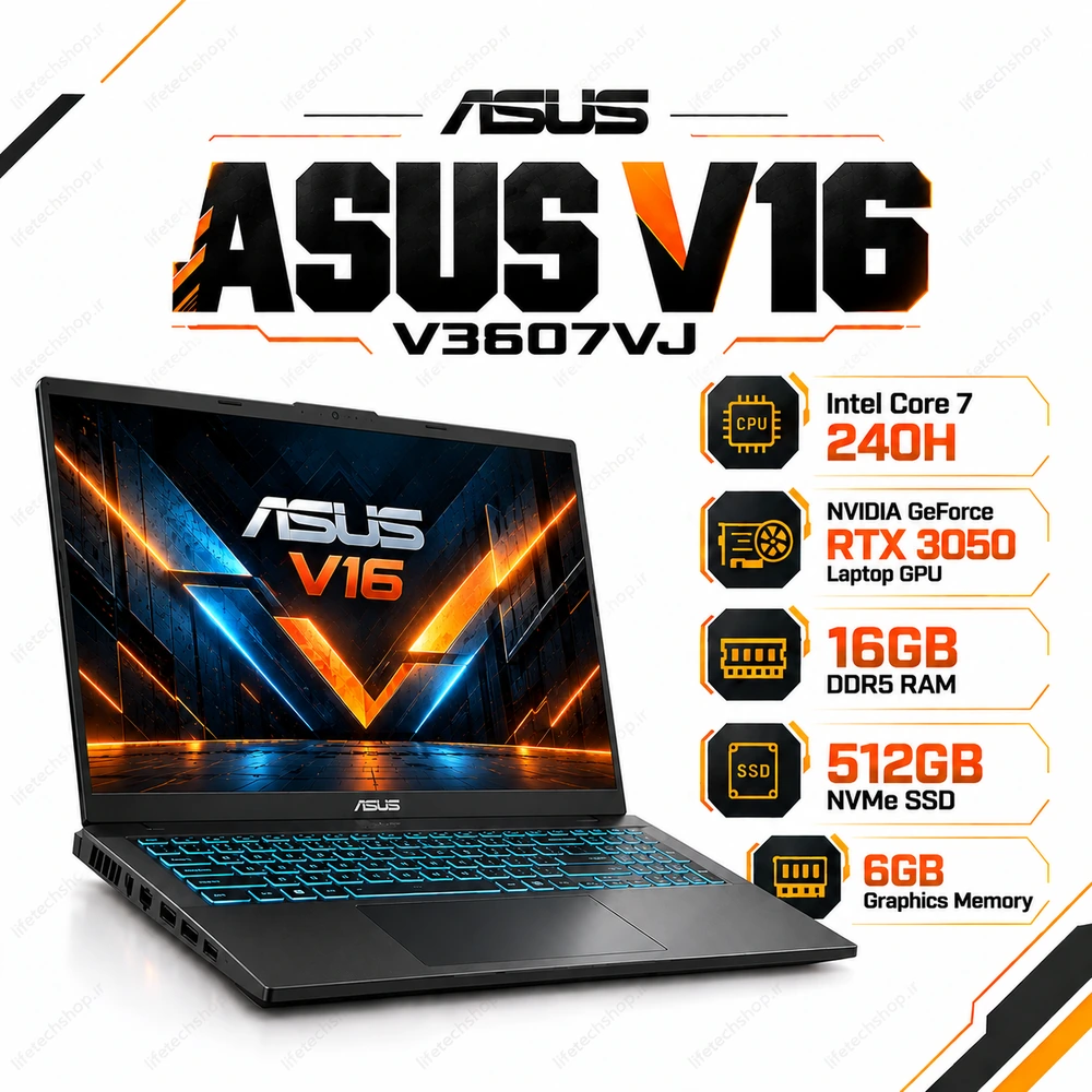 لپ تاپ ایسوس V3607VJ Core 7 240H RTX 3050