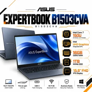 لپ تاپ ایسوس ExpertBook B1503CVA Core 7 150U Intel UHD