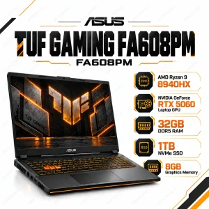 لپ تاپ ایسوس FA608PM Ryzen 9 8940HX RTX 5060