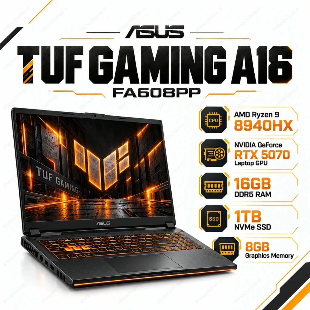لپ تاپ ایسوس FA608PP Ryzen 9 8940HX RTX 5070