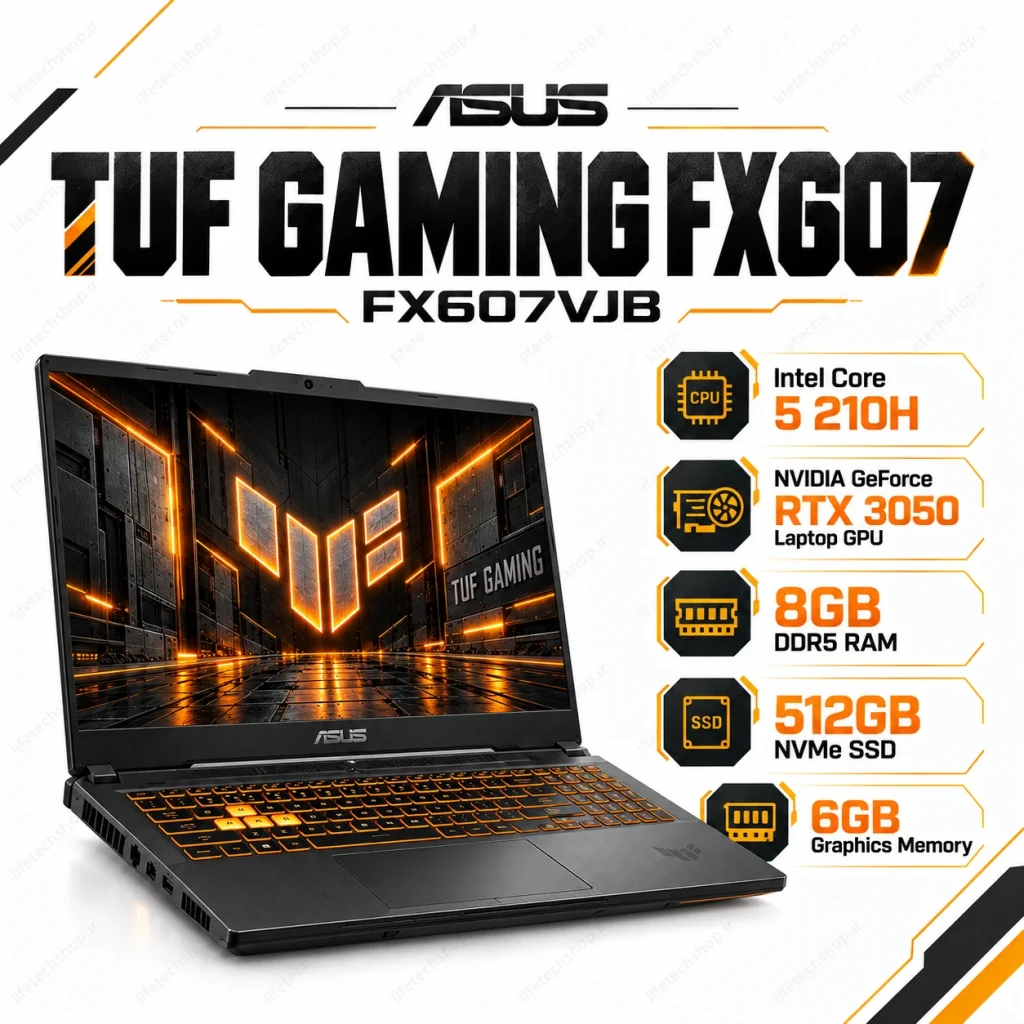 لپ تاپ ایسوس FX607VJB Core 5 210H RTX 3050